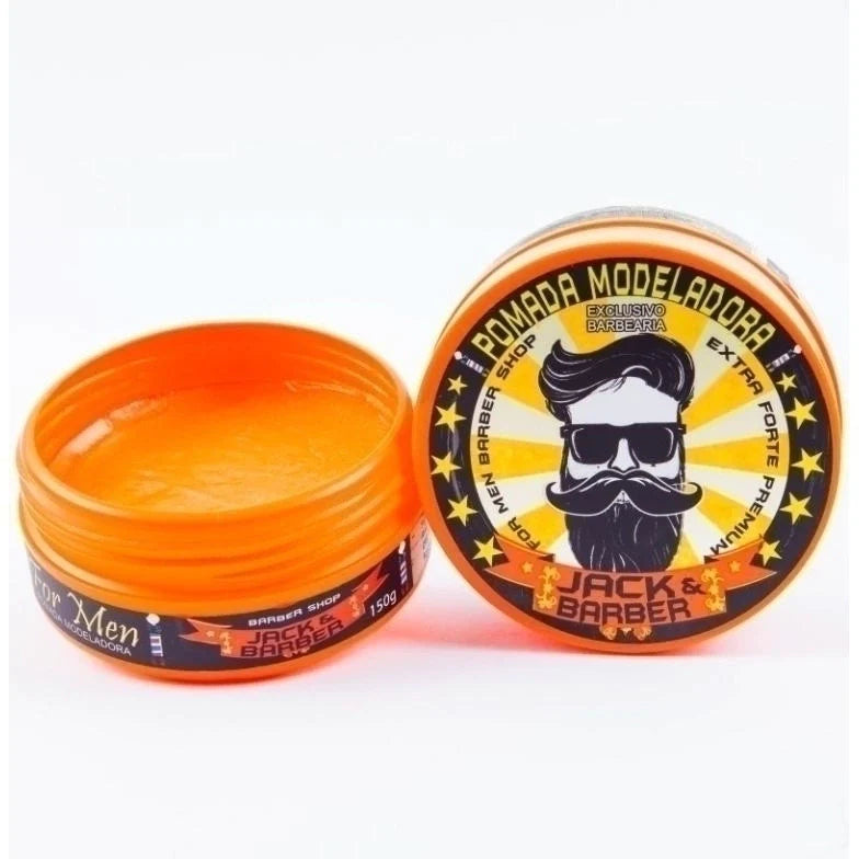 Pomada Modeladora Jack Barber Extra Forte Laranja 150g